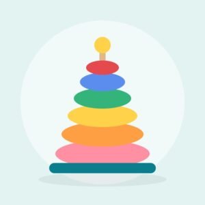 Rainbow Stacking Rings Educational Toy